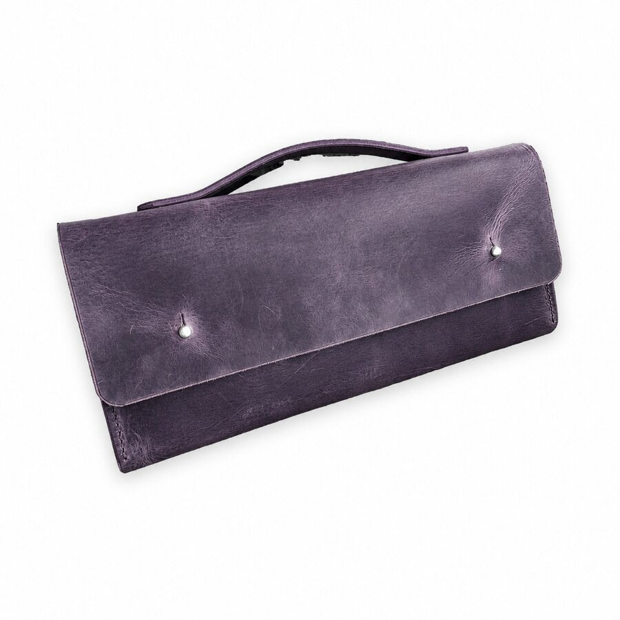 Zerowriter Fold Leather Carrying Sleeve: Royal Purple